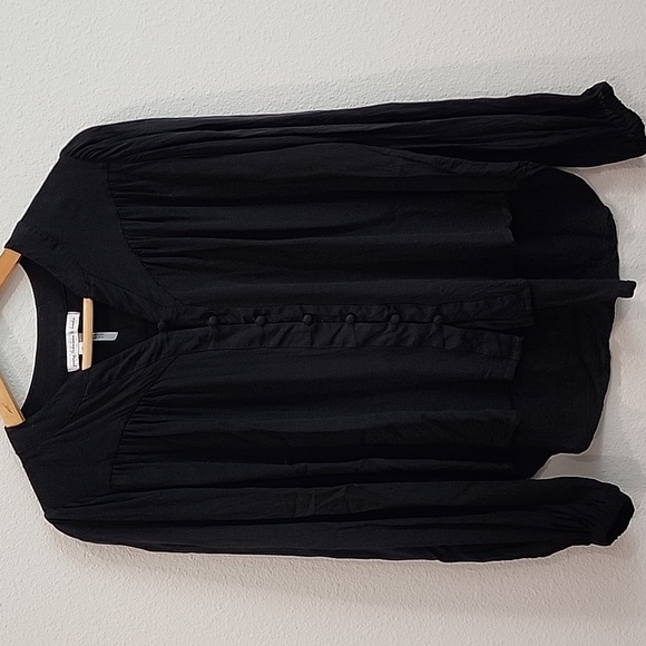 Young Fabulous & Broke Tops - Young Fabulous & Broke Classic Black Button Down Blouse